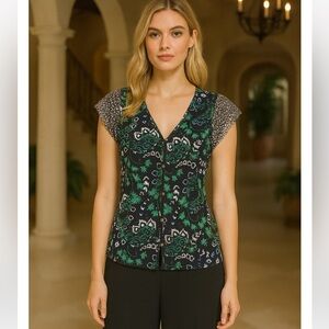 🔥VERONICA BEARD🔥Silk Floral STUNNING top Sz 4/S pristine! Price firm!